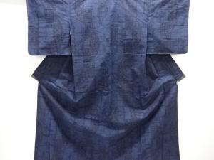 未使用品　更紗模様織り出し手織り紬着物